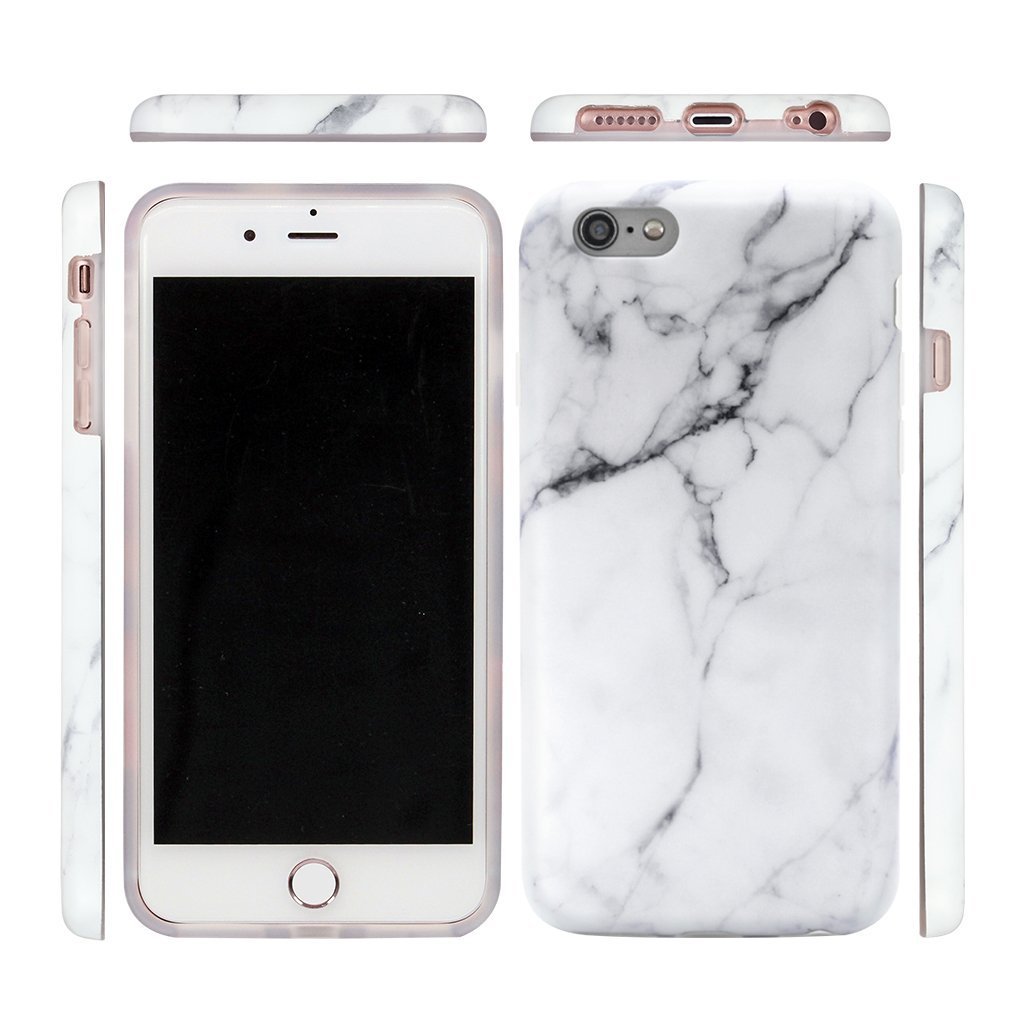 iPhone 6s Plus/6 Plus White Marble TPU Case - Phone Rehab ...